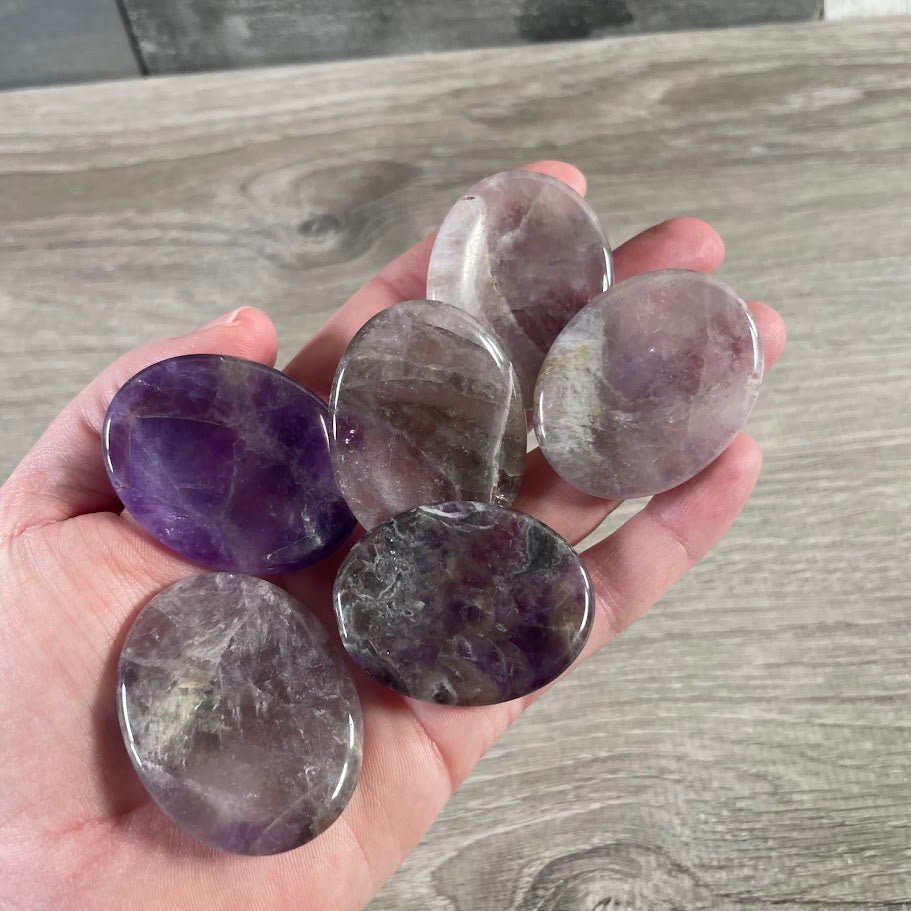 amethyst wholesale crystal worry stones for gift shops and metaphysical stores