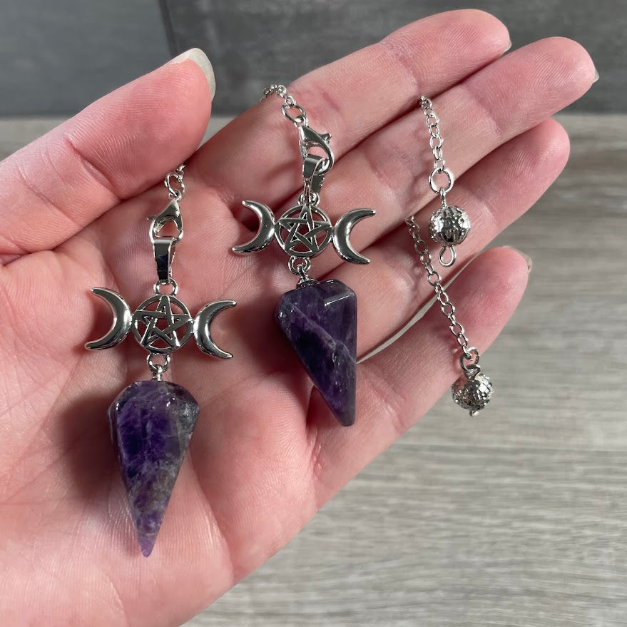 Amethyst wholesale gemstone pendulum for meditation, spiritual practices, and energy work