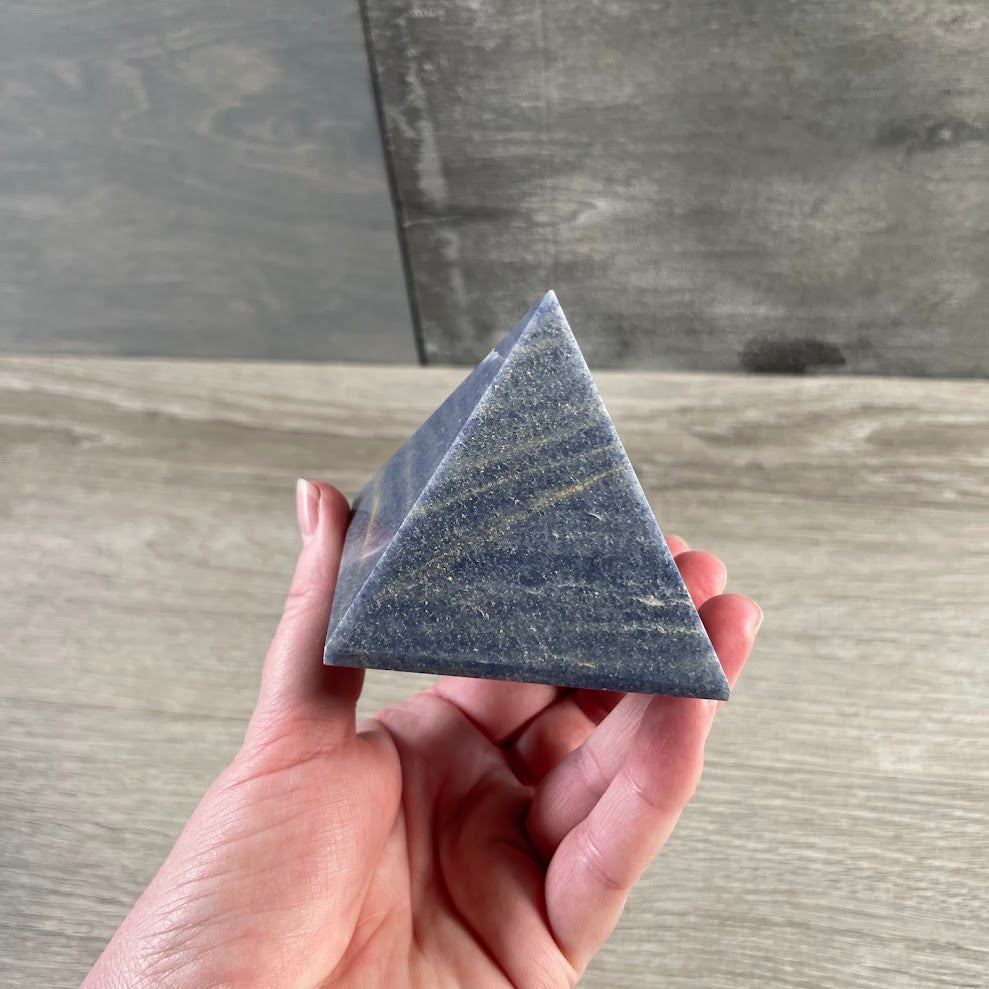 Natural Brazilian gemstone pyramid polished crystal carvings