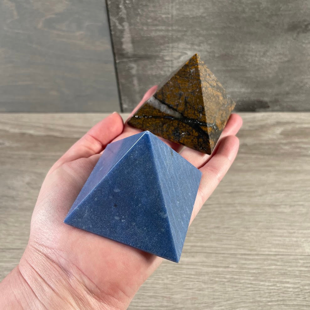 Wholesale assorted gemstone and crystal pyramids from Brazil