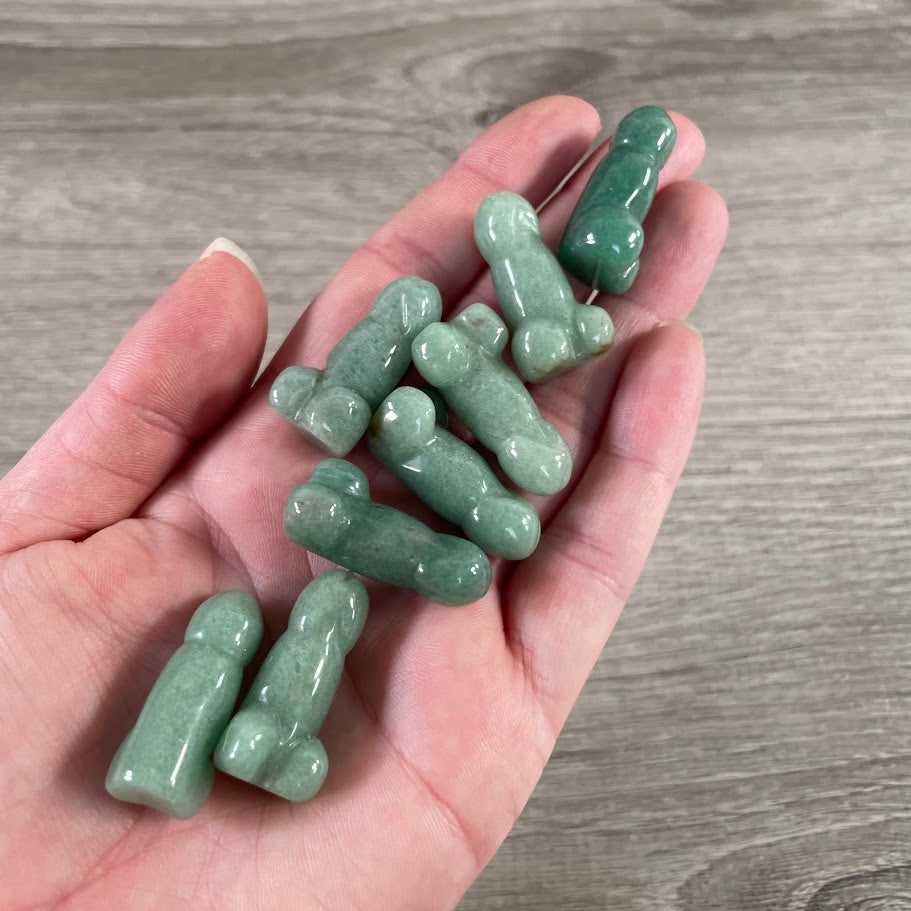 Small aventurine crystal phallic figurine wholesale gift shop inventory