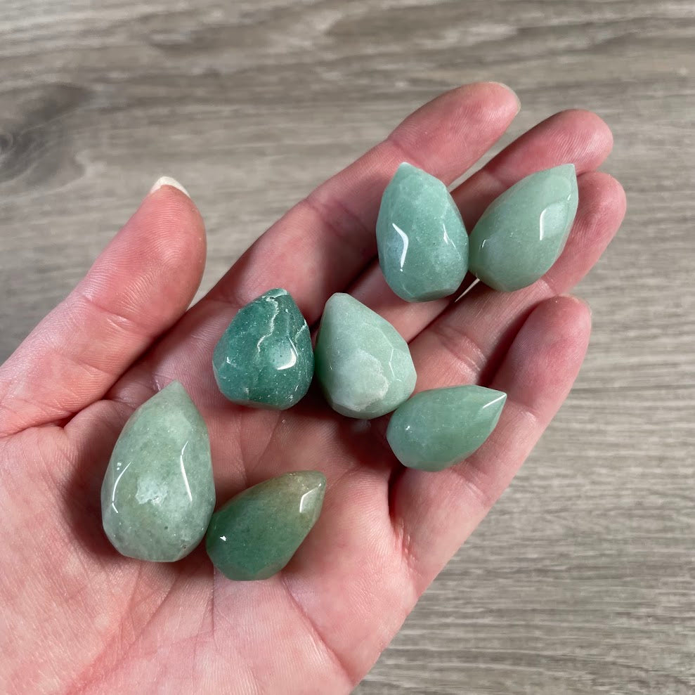 aventurine natural gemstone flames polished faceted crystal carvings wholesale