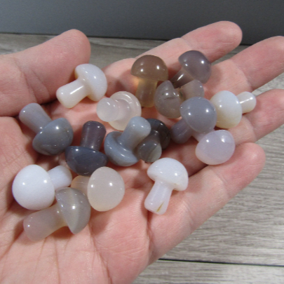 Botswama agate mushroom charms