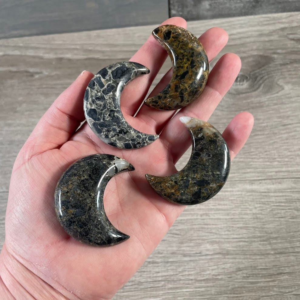 healing crystal moon shape for spiritual use