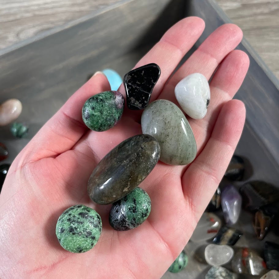 Assorted tumbled stones 1 pound mixed gemstone lot for wholesale resale