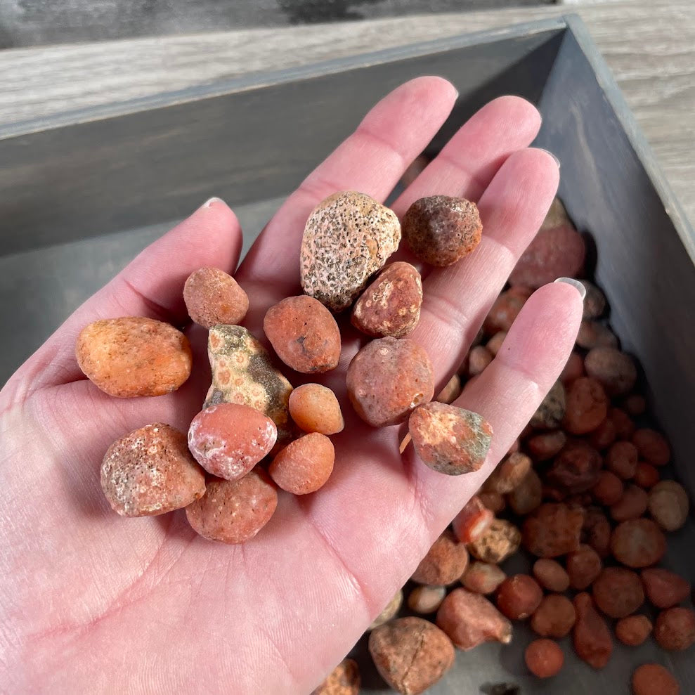 Wholesale rough carnelian mixed sizes 1 lb natural stone lot