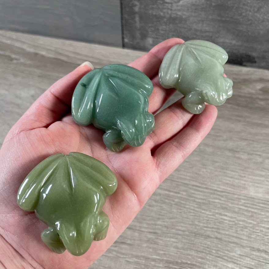 Green frog collectible figurine for wholesale retailers and boutique displays