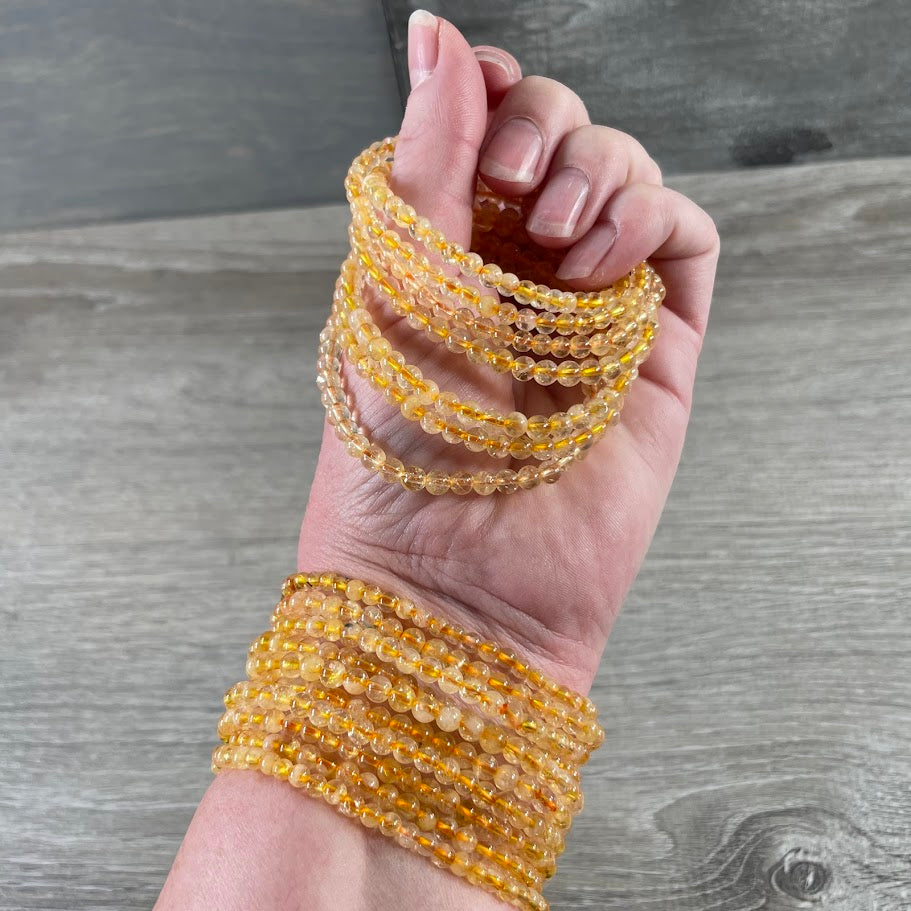 citrine small bead gemstone bracelet for gift shops and boutiques