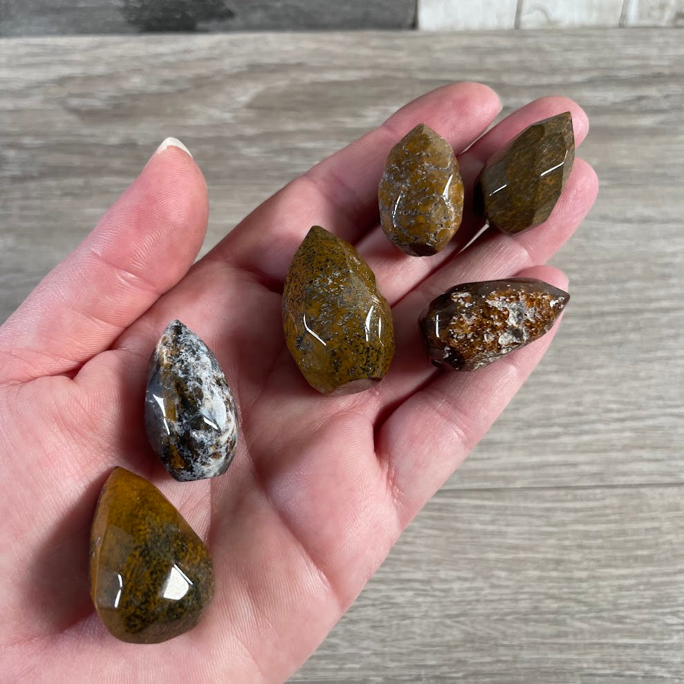 cosmic jasper gemstone flame carvings mini polished crystals for resale