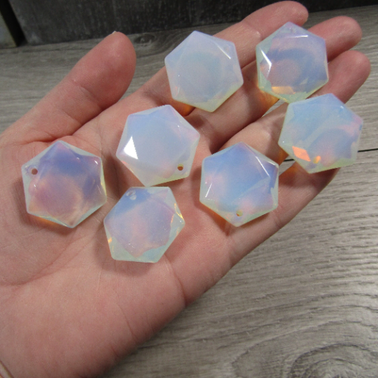 Opalite wholesale drilled gemstone Star of David bead assortment