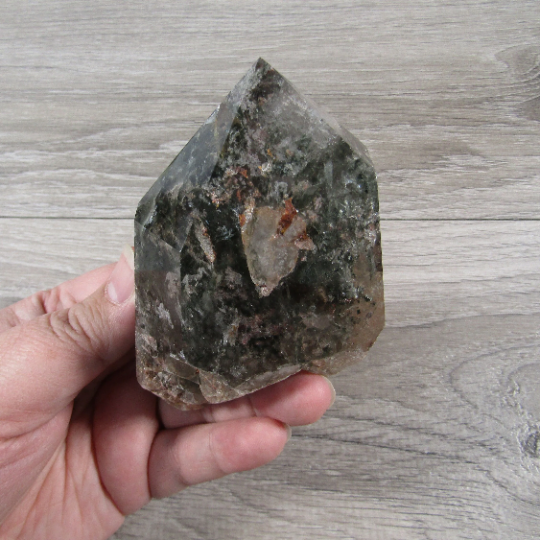 Chlorite quartz display specimen for crystal shops