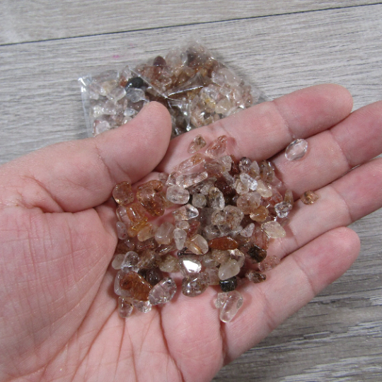 red rutilated quartz wholesale metaphysical crystal chips 25g bag