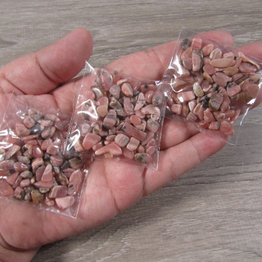 rhodochrosite bulk crystal chips for crafts and jewelry making