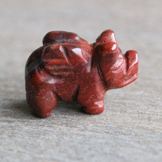 Red Jasper flying pig 1 inch stone carvings