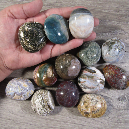 Ocean Jasper Wholesale Gemstone Palm Stones for Metaphysical Stores