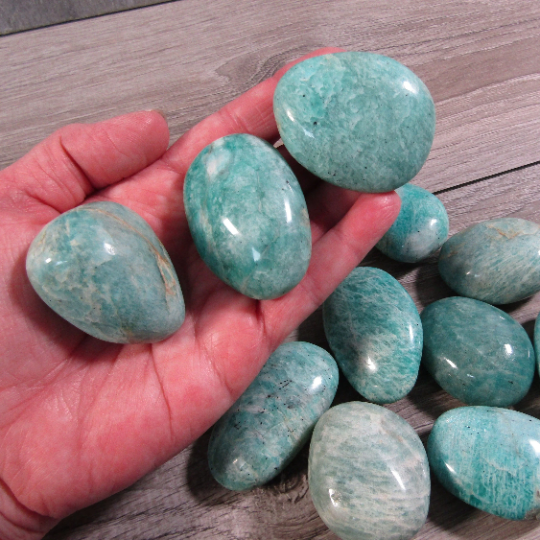 Amazonite Freeform Healing Crystals Palm Stone Bulk Wholesale
