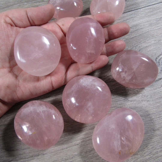 Rose Quartz Freeform Reiki Healing Palm Stones Wholesale