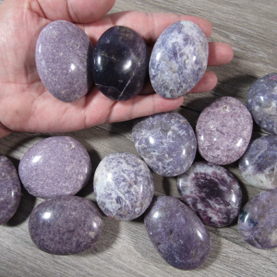 Lepidolite Wholesale Crystal Palm Stones for Energy Balancing