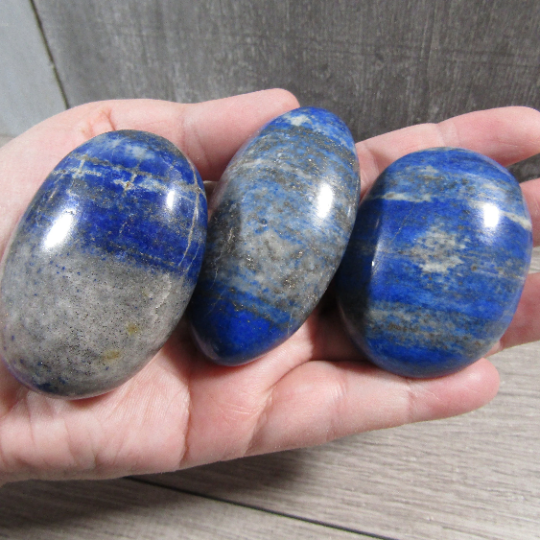 Lapis Lazuli Crystal Healing Palm Stones Free Form Shape
