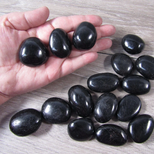 Black Tourmaline Bulk Polished Palm Crystals for Crystal Stores