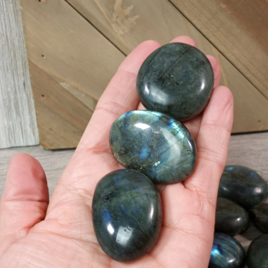 Labradorite Gemstone Palm Stones for Energy Work