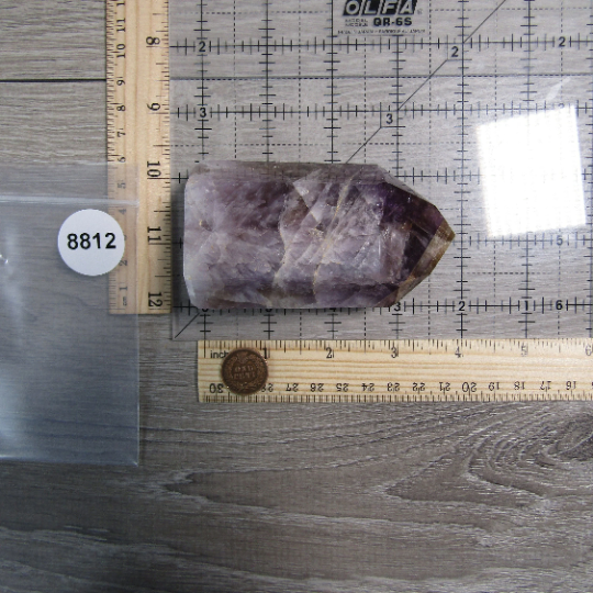 Healing Super Seven stone obelisk with mixed minerals