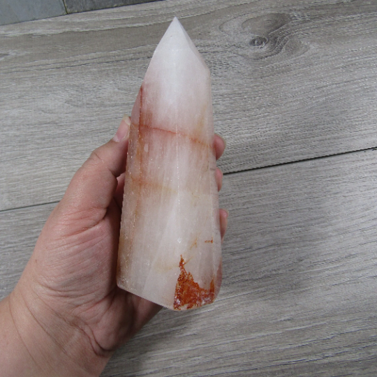 Large decorative obelisk made from Hematoid Quartz