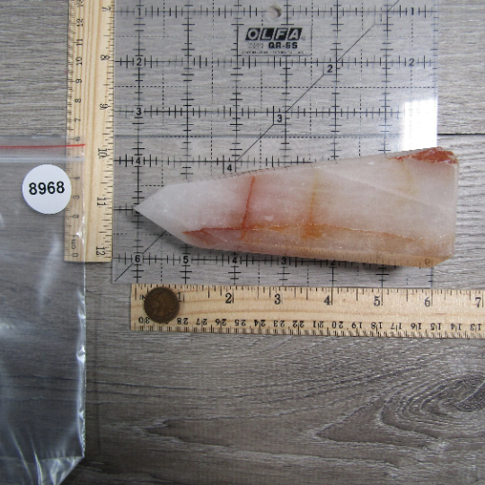 Grounding Red Hematoid Quartz point for metaphysical stores