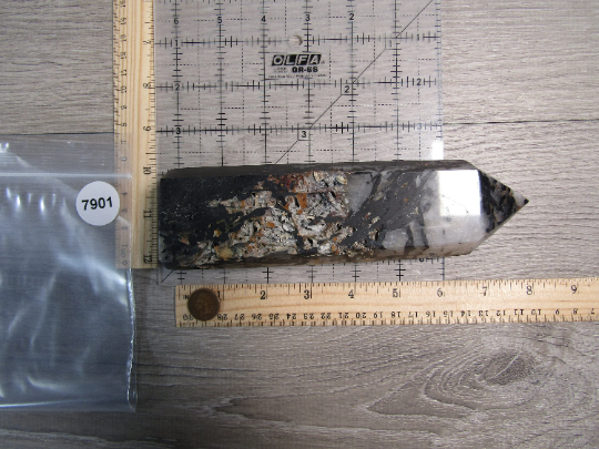 Large Tourmalinated Quartz Obelisk – Display Piece