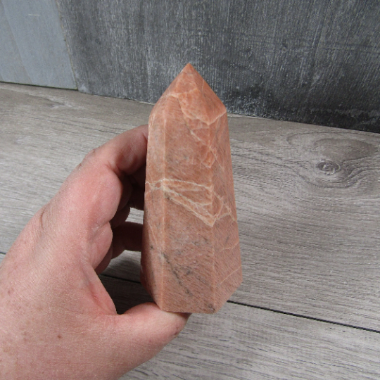 Peach Moonstone obelisk large tower crystal