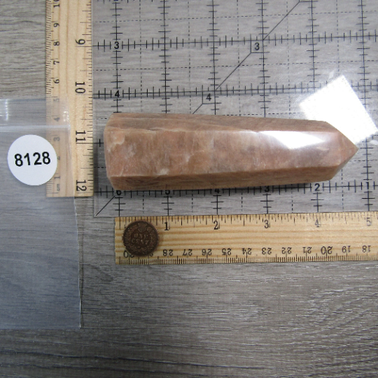 Peach Moonstone Obelisk – Large Display Crystal for Retailer