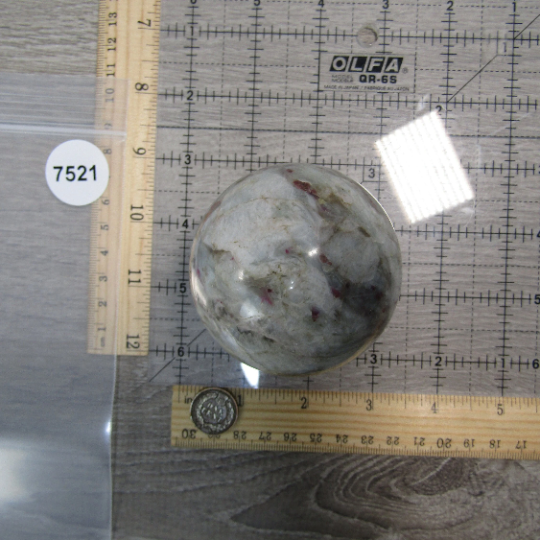 large pink tourmaline sphere