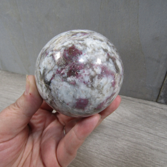 Large Pink Tourmaline in Quartz Sphere – Display Crystal