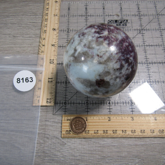 Large Pink Tourmaline in Quartz Sphere – Display Crystal