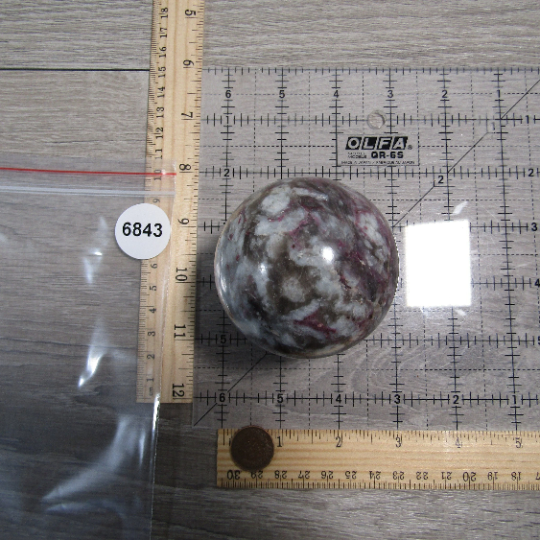 Large Pink Tourmaline in Quartz Sphere – Display Crystal
