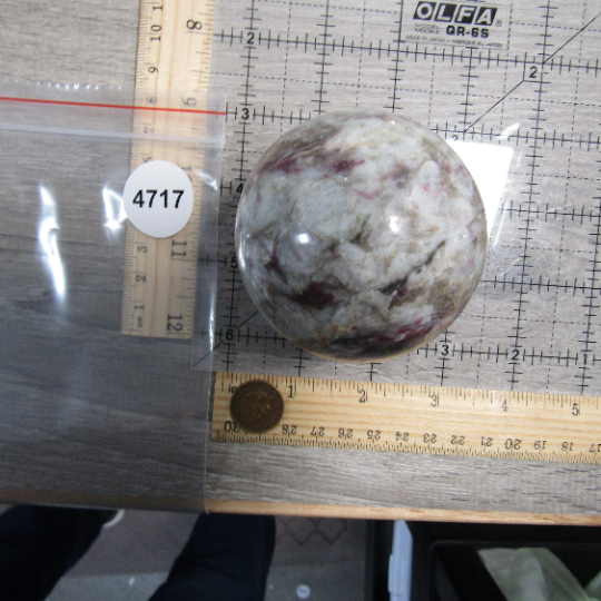 Large Pink Tourmaline in Quartz Sphere – Display Crystal