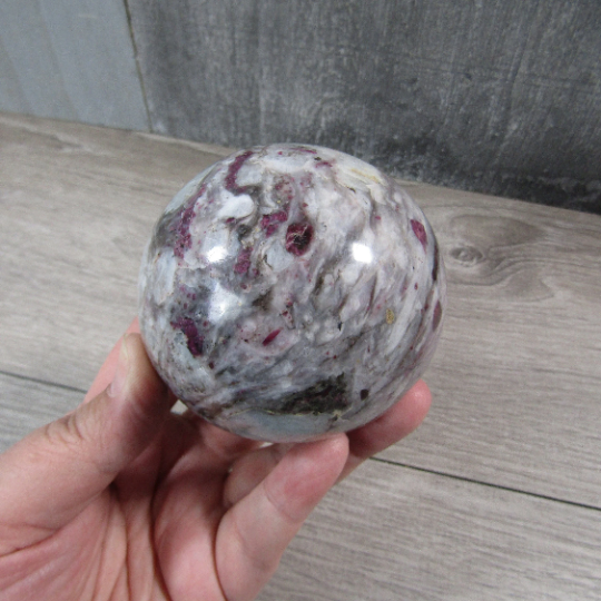 Large Pink Tourmaline in Quartz Sphere – Display Crystal