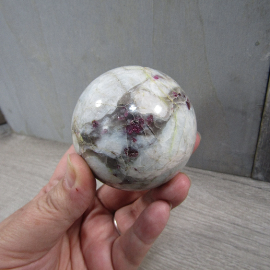 Large Pink Tourmaline in Quartz Sphere – Display Crystal