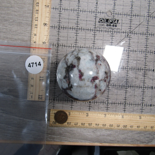 Large Pink Tourmaline in Quartz Sphere – Display Crystal