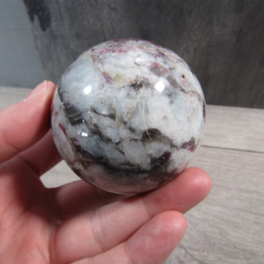 Large Pink Tourmaline in Quartz Sphere – Display Crystal