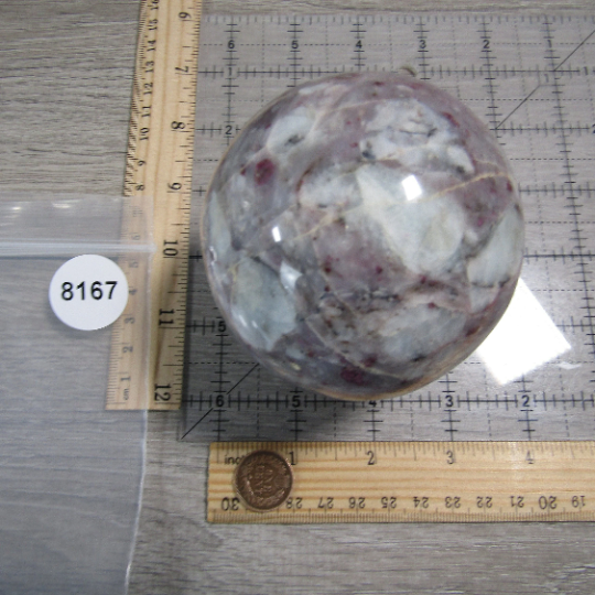 Large Pink Tourmaline in Quartz Sphere – Display Crystal