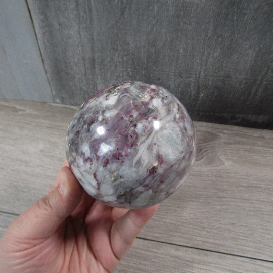 Large Pink Tourmaline in Quartz Sphere – Display Crystal