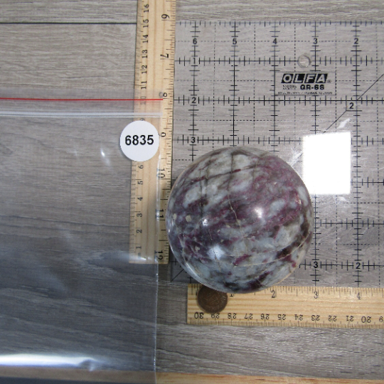 Large Pink Tourmaline in Quartz Sphere – Display Crystal