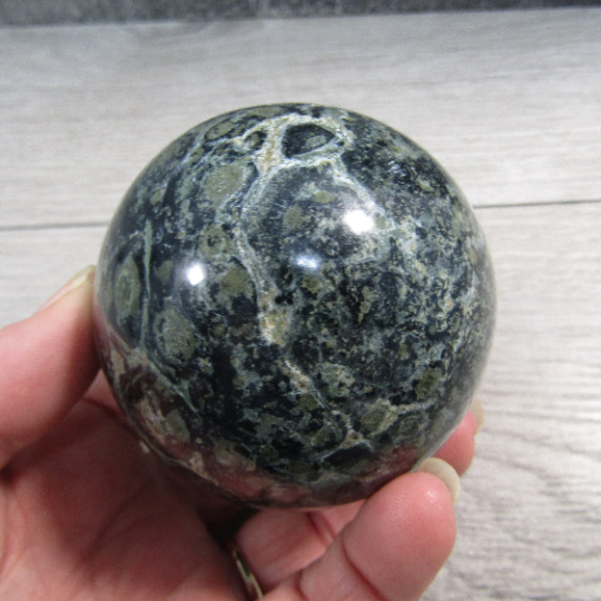 Kambaba Jasper Sphere – Large Display Size for Crystal Shops
