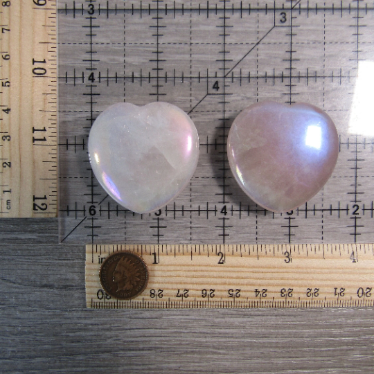 Angel Aura Rose Quartz Heart Bead with Pre-Drilled Hole