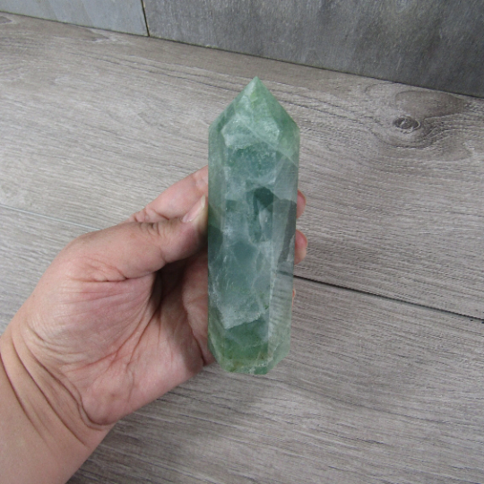 polished fluorite display stone