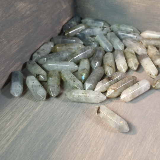 Small Gemstone Double Terminated Carved Crystal Wands