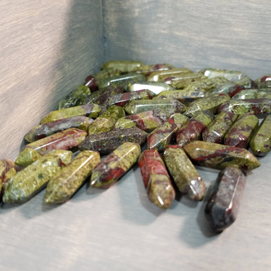 dragon bloodstone gemstone double terminated point
