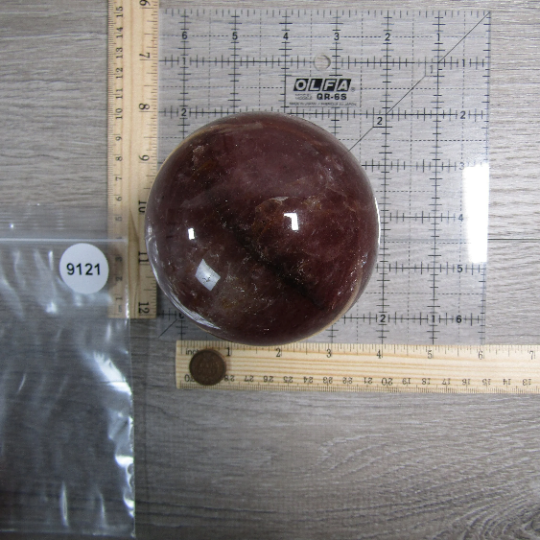 Strawberry Quartz Sphere Large Display Size
