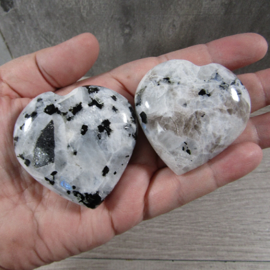 rainbow moonstone bulk gemstone hearts for retail resale